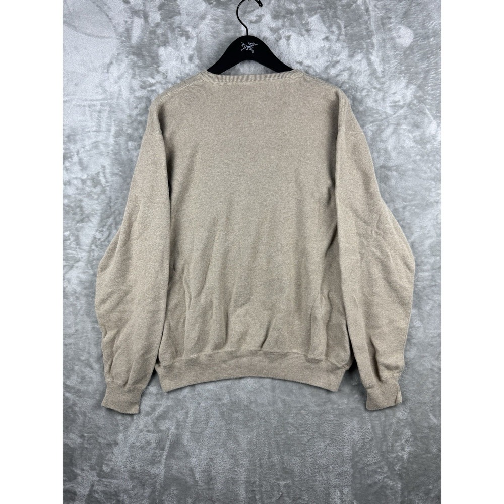Vintage Polo Ralph Lauren Cream Knit Pullover Sweater Mens XL Cotton Preppy Pony - Picture 2 of 8